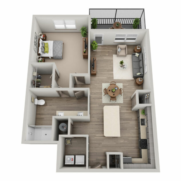 Rendering of the Aurora floor plan