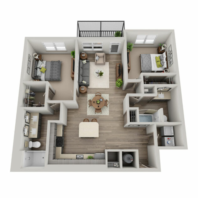 Rendering of the Solstice floor plan