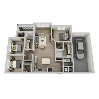 Rendering of the Vida Floor Plan